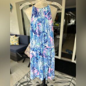 Lilly Pulitzer Blue and Pink Floral Mini skort Dress